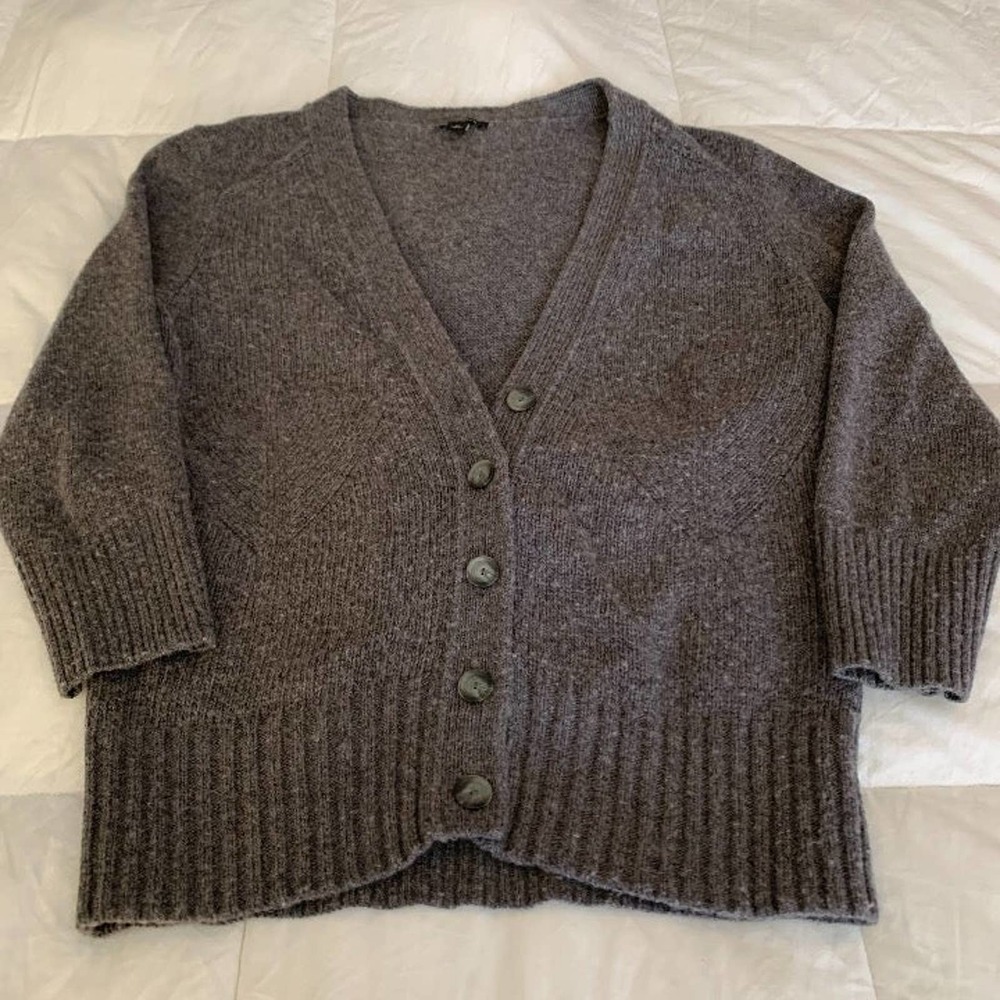 Ann Taylor Ladies Gray Cardigan Sweater